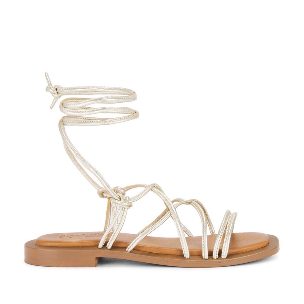 Elegant Gold Strappy Sandals